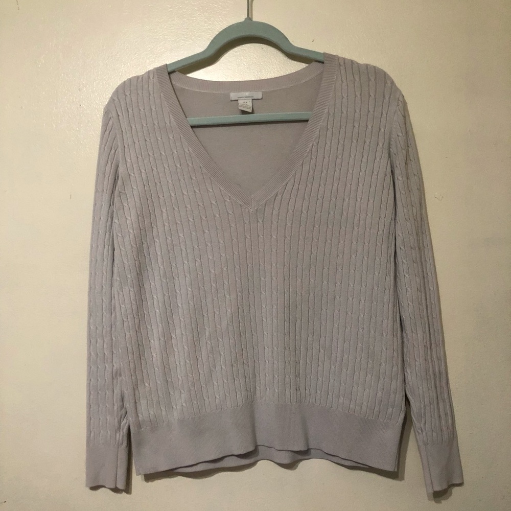 Grey H&M Cable Knit Sweater